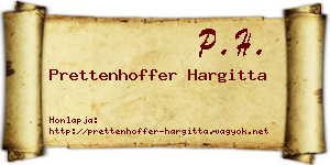 Prettenhoffer Hargitta névjegykártya